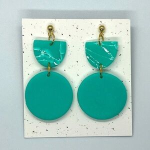 Turquoise Polymer Clay Earrings